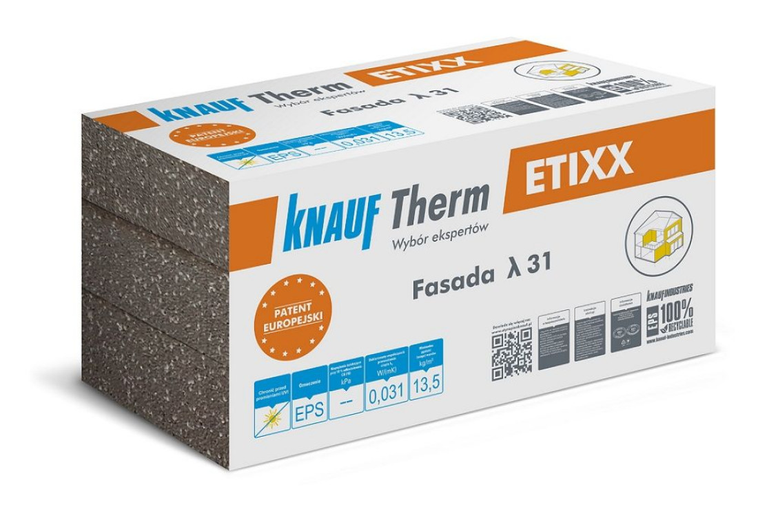 Udoskonalony styropian grafitowy - Knauf Therm ETIXX Fasada λ 31