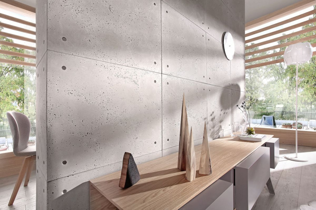Koszt udekorowania ściany płytami z betonu architektonicznego