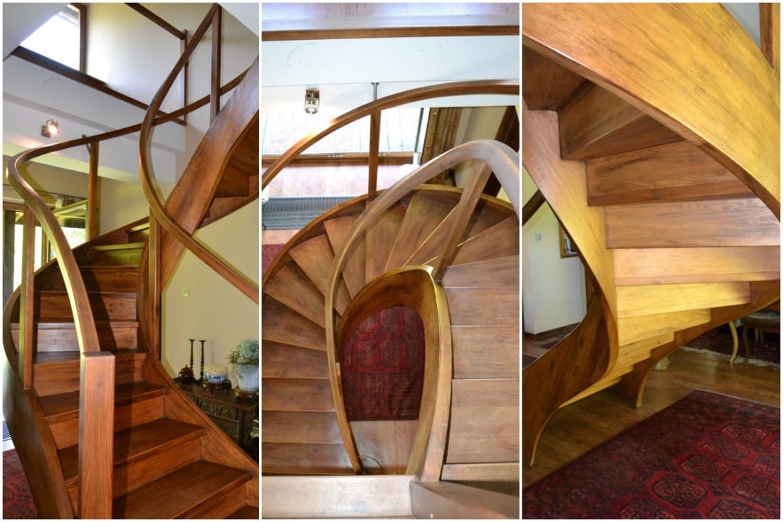 Stolarz wykonujący spiralne schody okazał się artystą, nie tylko zwykłym rzemieślnikiem!